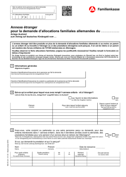 Anlage Ausland zum Antrag auf deutsches Kindergeld für