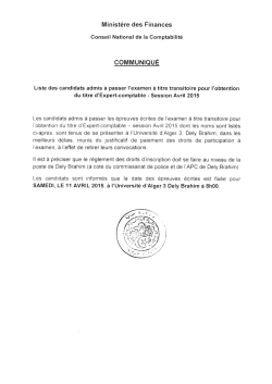 Communiqué
