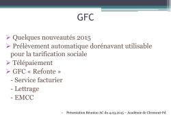 Evolutions GFC - Acad&eacute;mie de Clermont