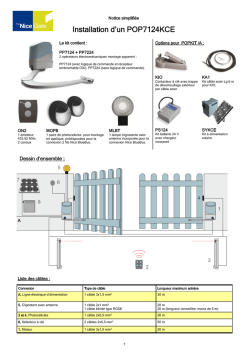 Installation d`un POP7124KCE - Motorisation de portail Adyx