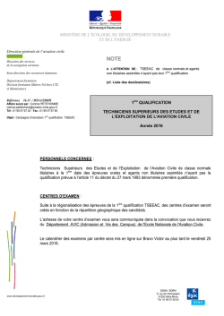 1&egrave;re qualification TSEEAC 2016