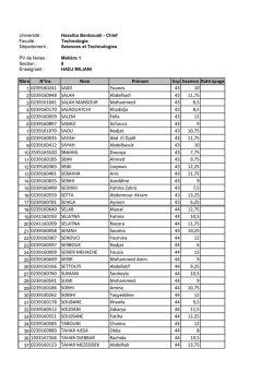 Nbre N&deg;Ins Nom Pr&eacute;nom Grp Examen Rattrapage 1 0239160241
