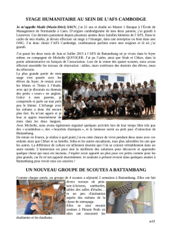 Bulletin annuel 2015 Cliquez ici pour la 2&egrave;me partie