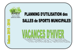 Plannings des salles (vacances)