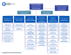 Organigramme en date du 8 février 2016 DIRECTION GÉNÉRALE
