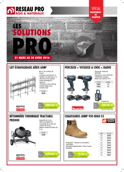 PROMO Equipement de chantier