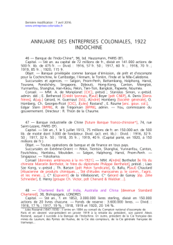 Annuaire des entreprises coloniales 1922