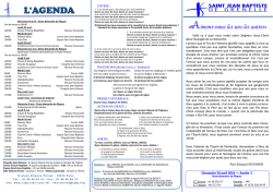 l`agenda - Paroisse Saint Jean