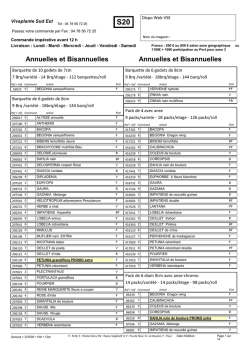 Annuelles et Bisannuelles Annuelles et Bisannuelles