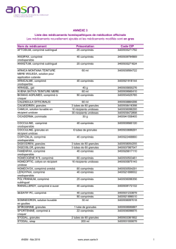 Annexe 3 - Liste des médicaments homéopathiques de