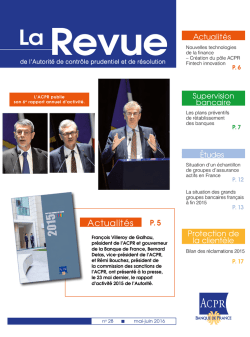 mai - juin 2016 - Autorit&eacute; de contr&ocirc;le prudentiel et de r&eacute;solution