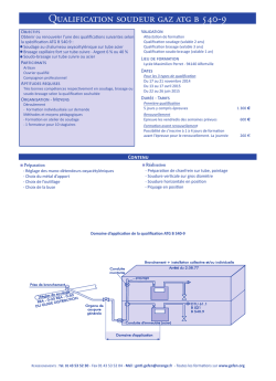Qualification soudeur gaz atg b 540-9