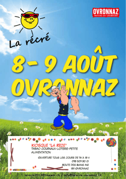 le carnet de f&ecirc;te de la R&eacute;cr&eacute; 2014
