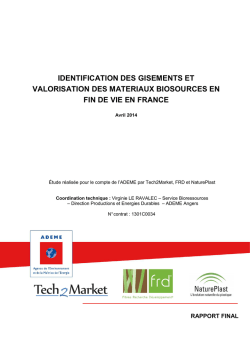 Rapport final - Etude matériaux biosourcés fin de vie - 2014