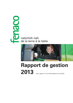 Rapport de gestion