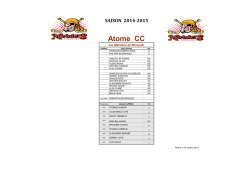 SAISON 2014-2015 Atome CC