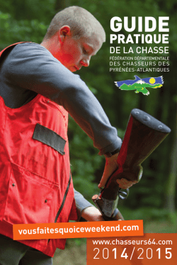guide pratique de la chasse - Fédération Départementale des