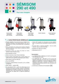 S&Eacute;MISOM 290 et 490 1 CARACT&Eacute;RISTIQUES