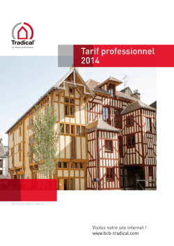 Tarif professionnel 2014