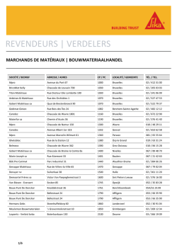 Marchands de mat&eacute;riaux | Bouwmateriaalhandel