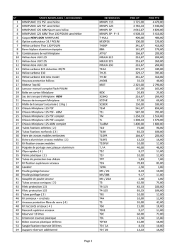 T&eacute;l&eacute;chargez nos tarifs 2014