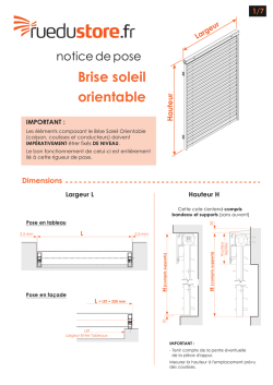 Brise soleil orientable