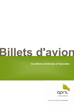 Conditions G&eacute;n&eacute;rales et Sp&eacute;ciales