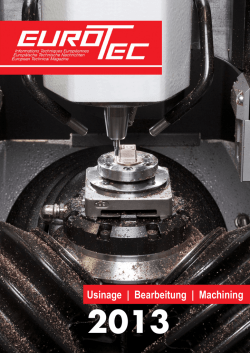 Usinage | Bearbeitung | Machining