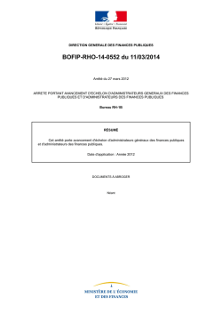 BOFIP-RHO-14-0552 du 11/03/2014