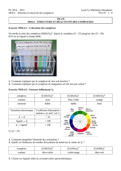 énoncé - Chimie PC La Martinière Monplaisir