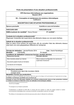 Fiche situation professionel: Centreon - Portfolio