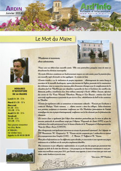Bulletin de janvier 2014