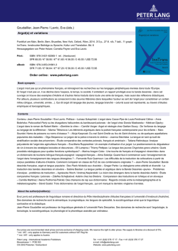 Goudaillier, Jean-Pierre / Lavric, Eva (&eacute;ds.) Argot(s) et