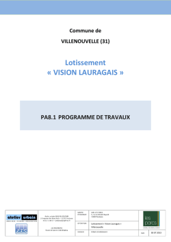 Lotissement &laquo; VISION LAURAGAIS &raquo;