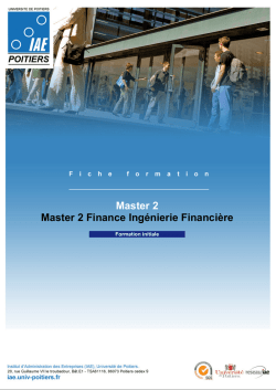 Master 2 Finance Ing&eacute;nierie Financi&egrave;re - IAE de Poitiers