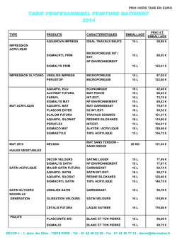 tarif a la palette peinture