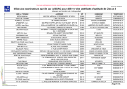 Médecins examinateurs agréés par la DGAC pour délivrer