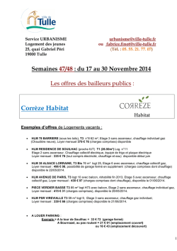 Corr&egrave;ze Habitat - Ville de Tulle