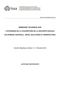 Liste des participants