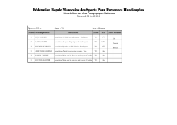 Para-Athlétisme - Fédération Royale Marocaine des Sports pour