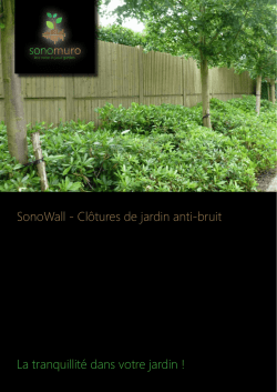 La tranquillit&eacute; dans votre jardin ! SonoWall
