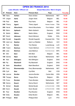 OPEN DE FRANCE 2014
