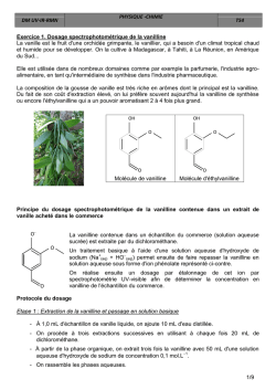 1/9 Exercice 1. Dosage spectrophotom&eacute;trique de la - Meck