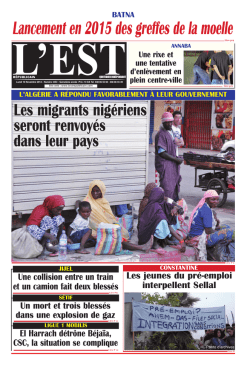 L EST ALGERIEN DU 10.11.2014