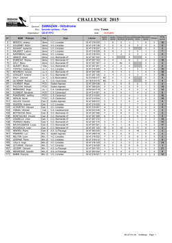 G&eacute;n&eacute;ral 3&eacute;me samedi - Sud Gironde &ndash; CYCLISME