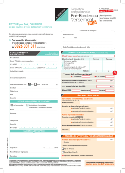 Pr&eacute;-Bordereau remplissable - AGEFOS PME Ile-de