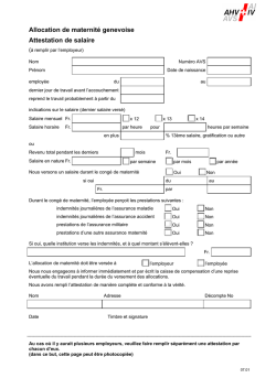 Attestation de salaire