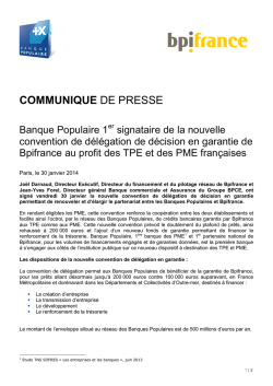 Communiqu&eacute; de presse
