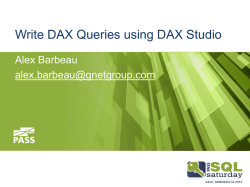 Write DAX Queries using DAX Studio