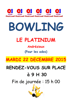 BOWLING ADOS RDV DECEMBRE 2015